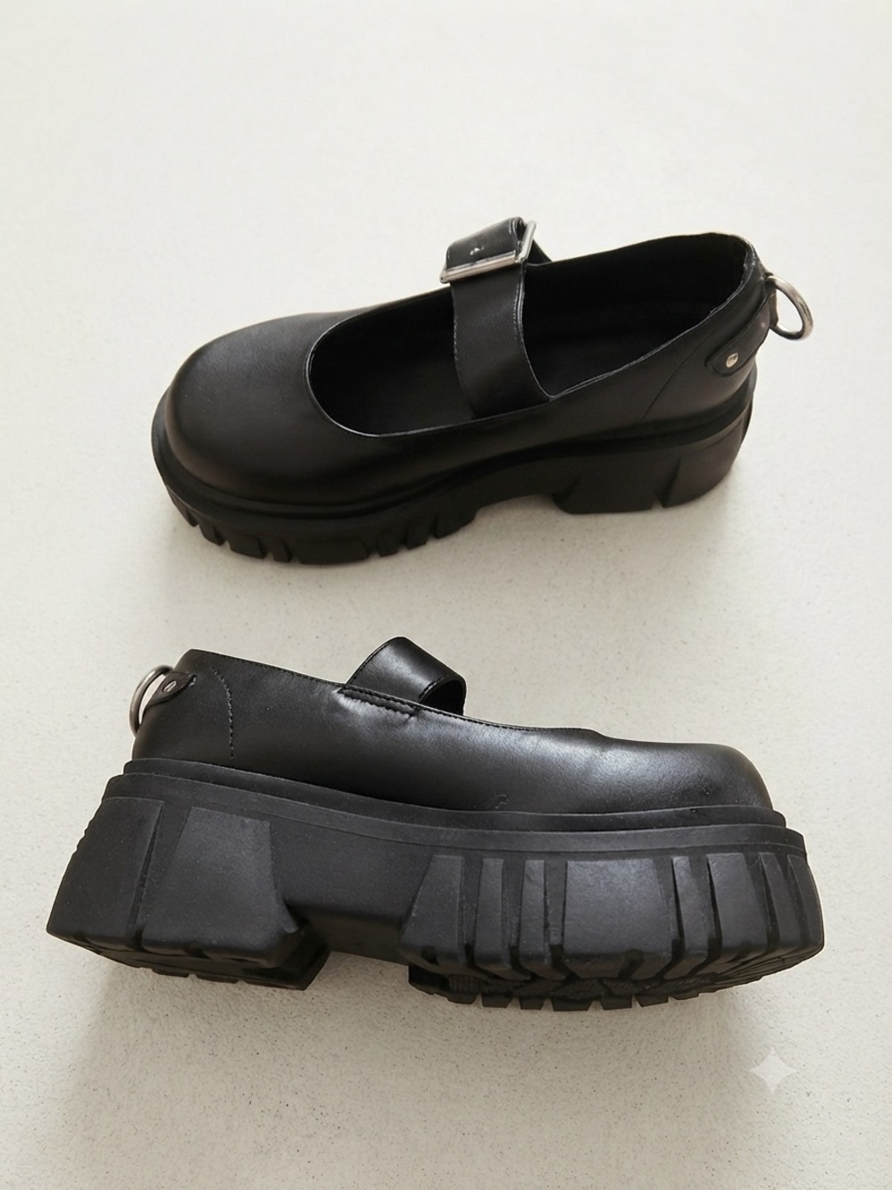 Current Mood Sz 8 Mary Jane Chunky Platform Emo Goth Shoes